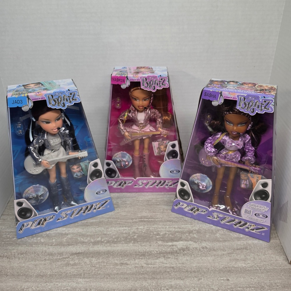 Bratz Pop Starz World Tour Doll Lot Jade Yasmin Sasha MGA Entertainment New Box